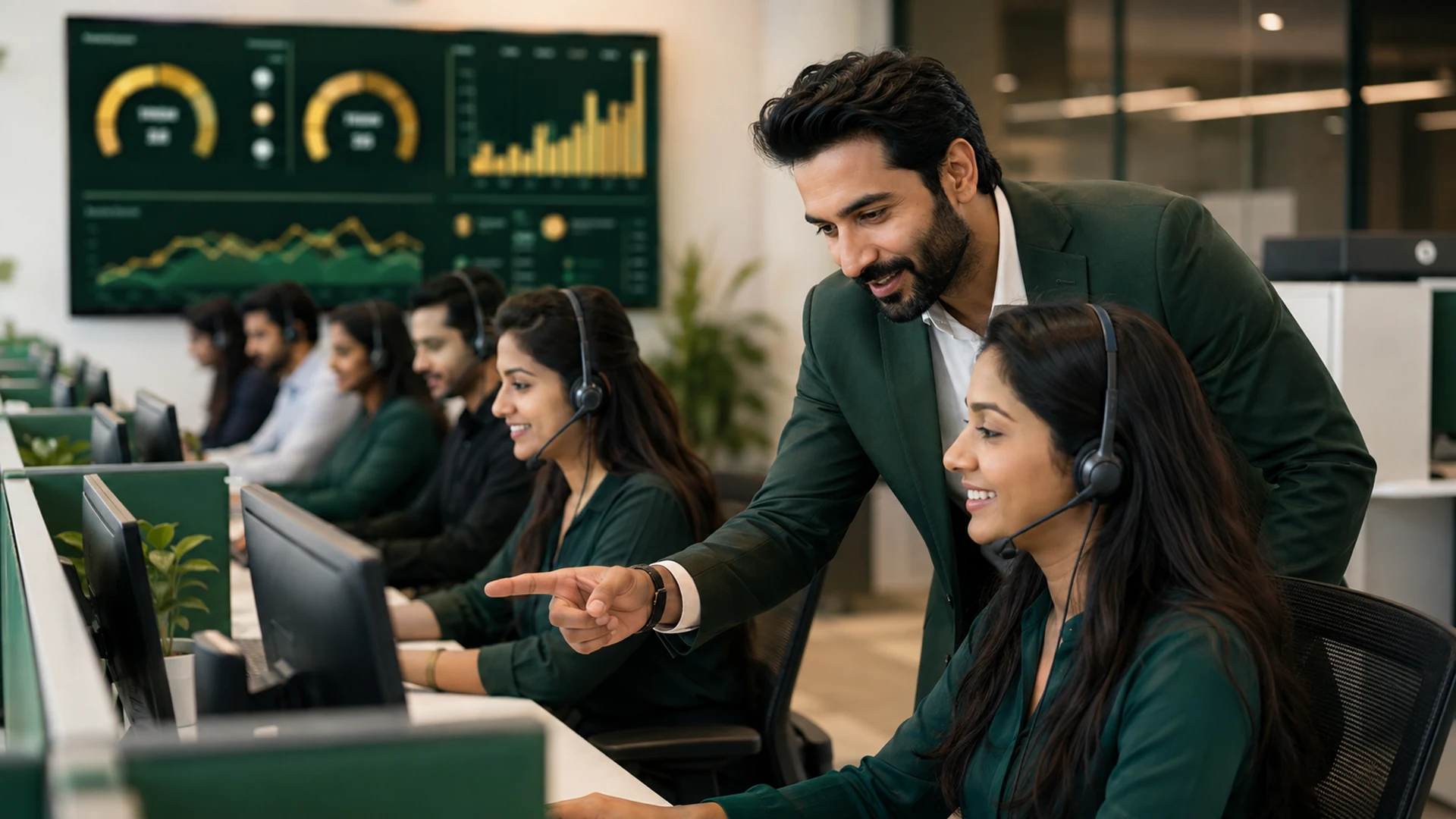 Call Center & Sales Optimization in practice — a THE RAJ team working alongside the client's staff