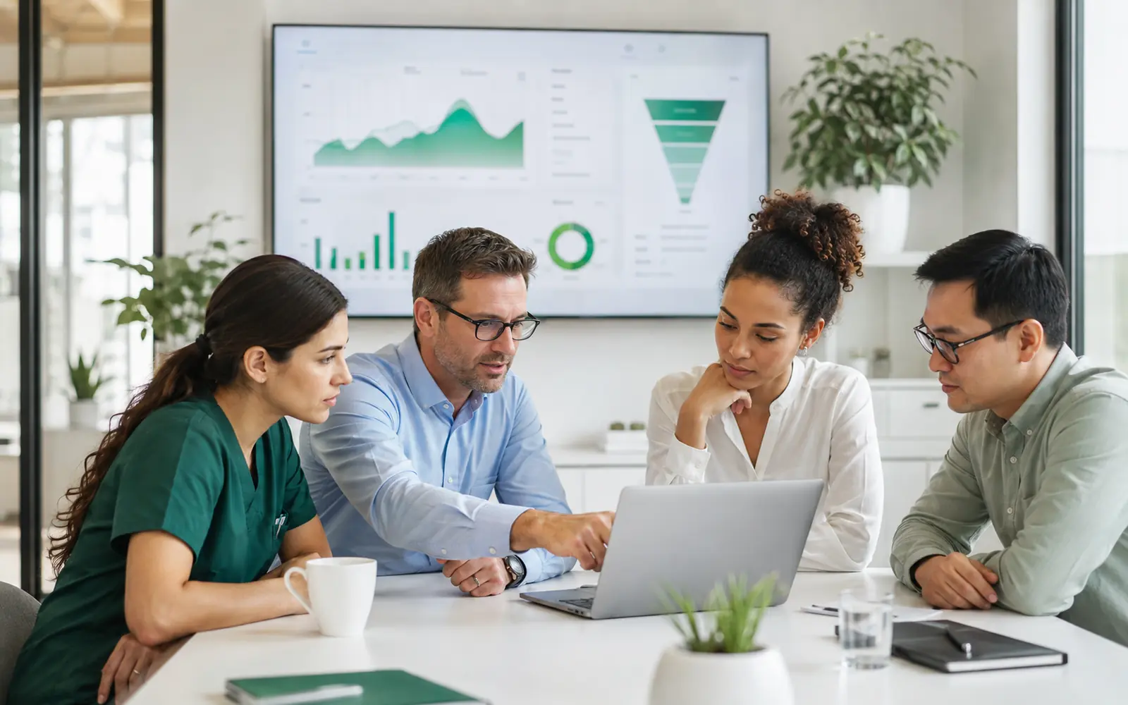 An embedded THE RAJ team working alongside a client's existing staff